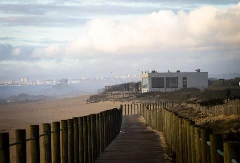 Boardwalk at the Beach Stock Photos