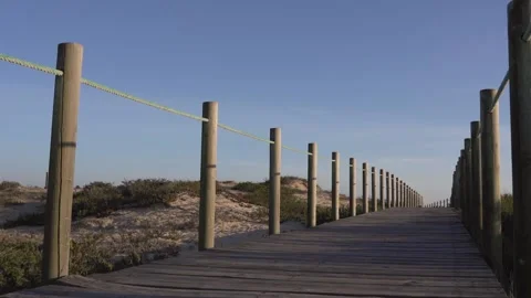 Boardwalk at the dunes Video stock 163558258