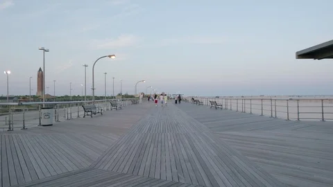 Boardwalk in late afternoon Stock Footage 110064853