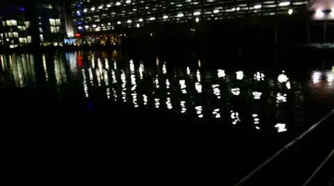 Boardwalk at night Stock Footage 11134625