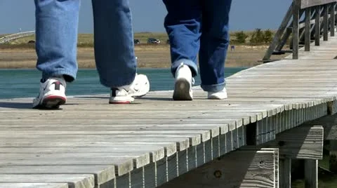 Boardwalk over marsh 8 Stock Footage 11904931