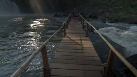 Boardwalk View At Tad Lo Falls 動画素材 335296197