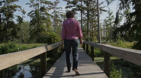 Boardwalk walk Stock Footage 29666804