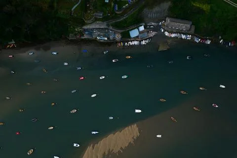 Boat from Above Foto stock