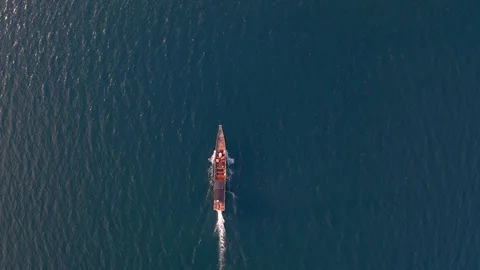 Boat Aerial View Video stock 102141629