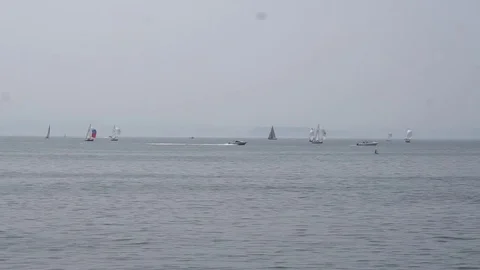 The boat ahead of all Vídeo Stock 78261409