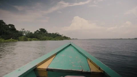 Boat on Amazon River 動画素材 309408462