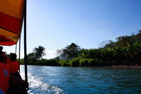 Boat in Amazon River Stock Photos