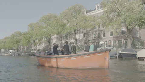 Boat Amsterdam Video stock 140323031