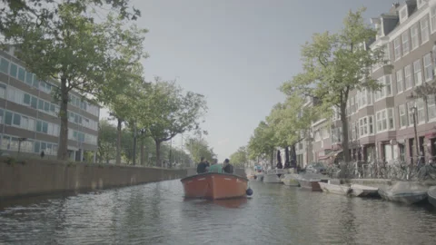 Boat Amsterdam Video stock 140326062