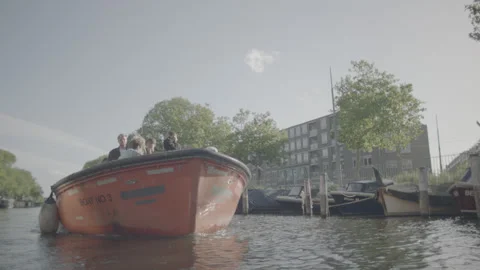 Boat Amsterdam Video stock 140334398