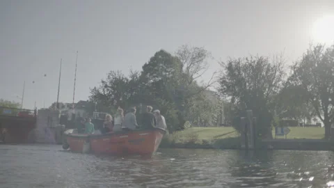 Boat Amsterdam Video stock 140334577