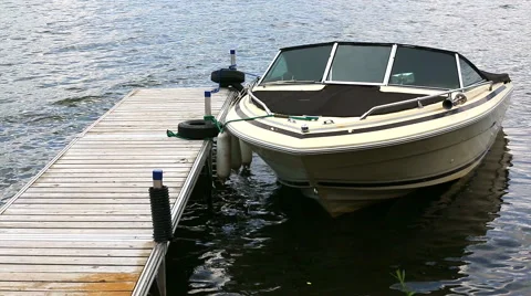 Boat and Dock Stock Footage 57730148