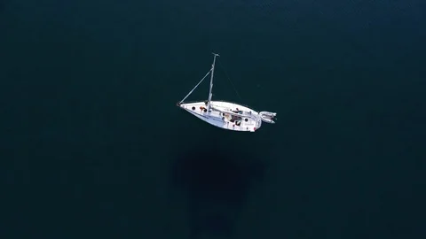 Boat and drone Stock Footage 112990496
