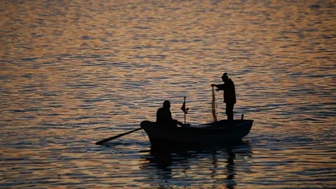 Boat and Network Stock Footage 92802387