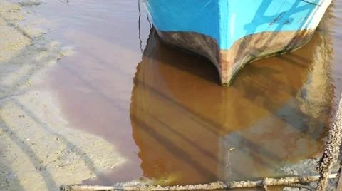 Boat and reflection Stock Footage 48060776