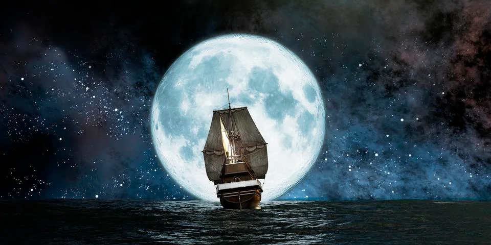 Boat and reflection Stock Illustration