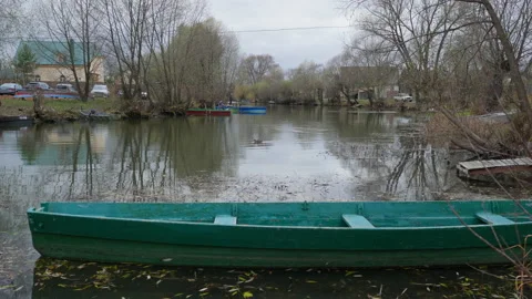Boat and river Stock Footage 163674304