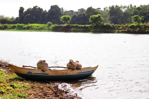 Boat and river Stock Photos