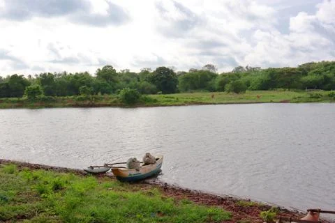 Boat and river Stock Photos