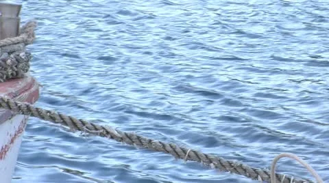 Boat and rope Stock Footage 22087849