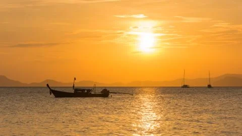 Boat and sunlight Stock Photos