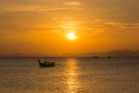 Boat and sunlight Stock Photos