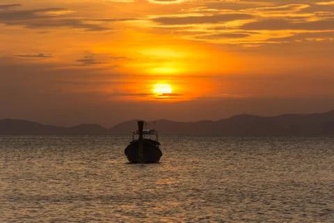 Boat and sunlight Stock Photos