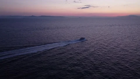 Boat And the Sunset Stock Footage 160920927