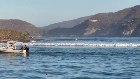 Boat and Waves HD Stock Footage 175900504