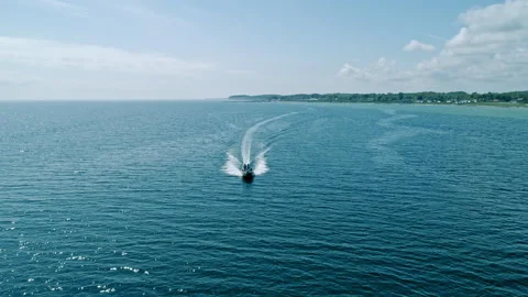 Boat with anglers Video stock 263137691