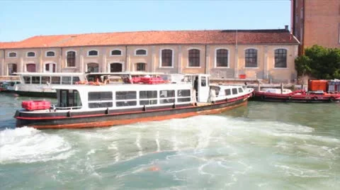 Boat from another boat Canals Stock Footage 21893443