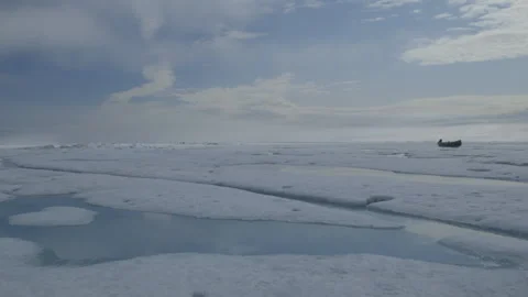 Boat in Arctic Video stock 144841037