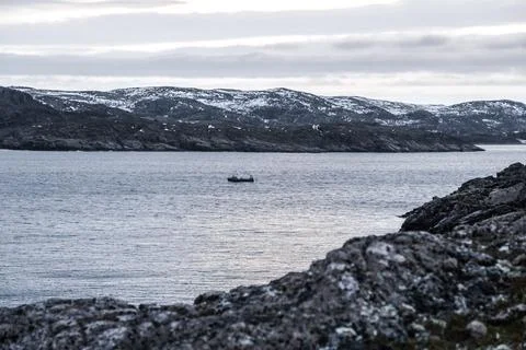 Boat in the Arctic Stock Photos