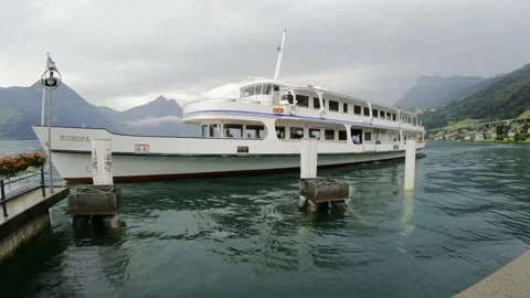 Boat Arriving to Pier Stock Footage 196308961