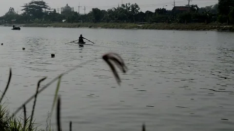 Boat athletes are practicing Video stock 236806547