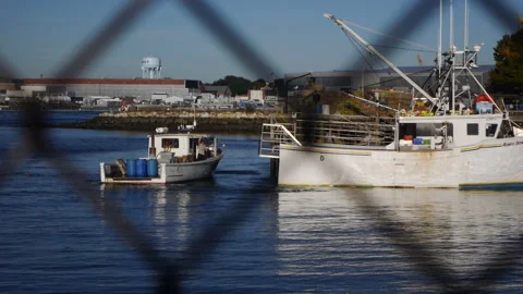 BOAT BACKS UP Video stock 181976097