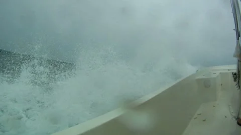 Boat: Bad Weather Stock Footage 7754667