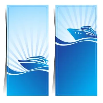 Boat banners Stock Illustration