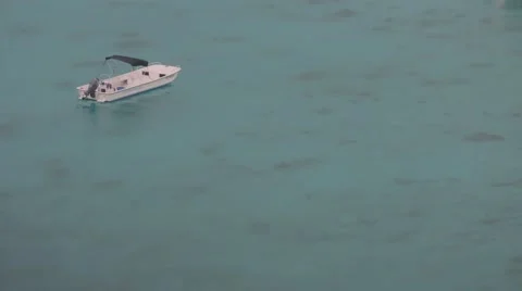 Boat In Bay Video stock 46875672