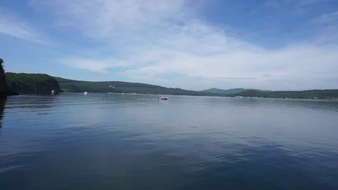 Boat in the Bay Vídeo Stock 78225825
