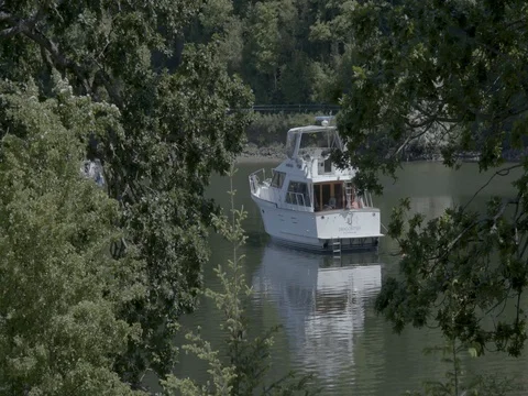 Boat in Bay in Nature Stock Footage 78207161