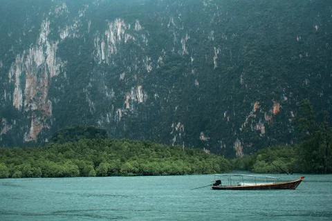 Boat in the Bay 写真素材