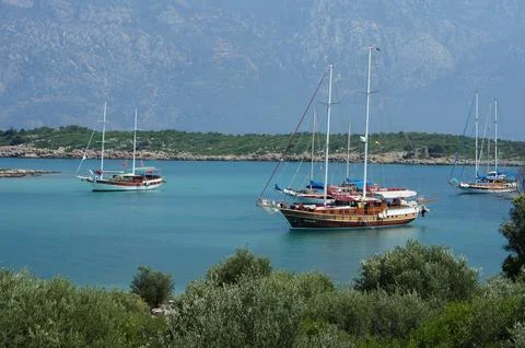 Boat in the bay Stock Photos