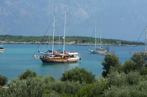 Boat in the bay Stock Photos