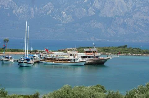 Boat in the bay Stock Photos