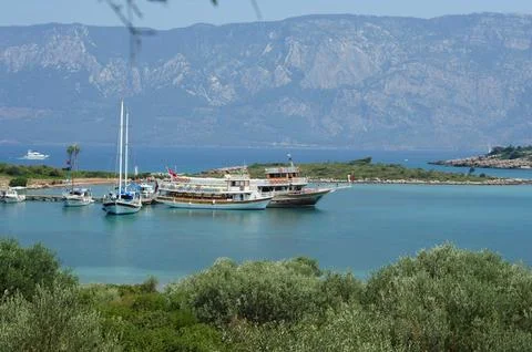 Boat in the bay Stock Photos