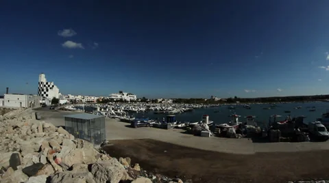 Boat bay port Stock Footage 32301374