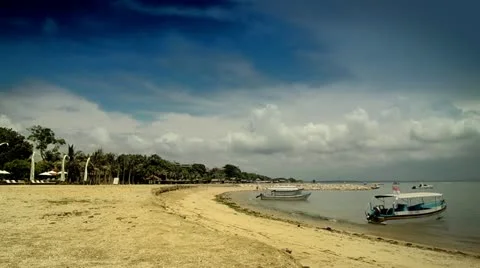Boat on the beach Stock Footage 22260252