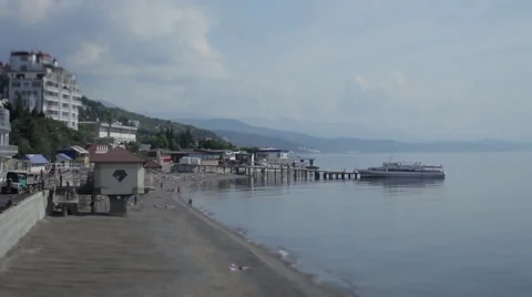 Boat on the beach Stock Footage 53545502